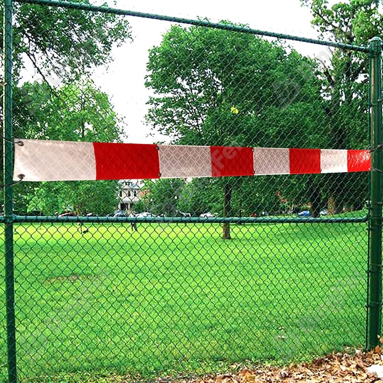 Reflective Fence Strips Red White - 